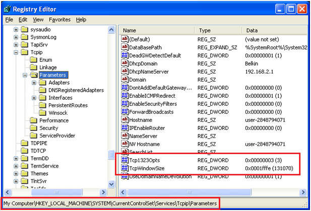 enabling tcp